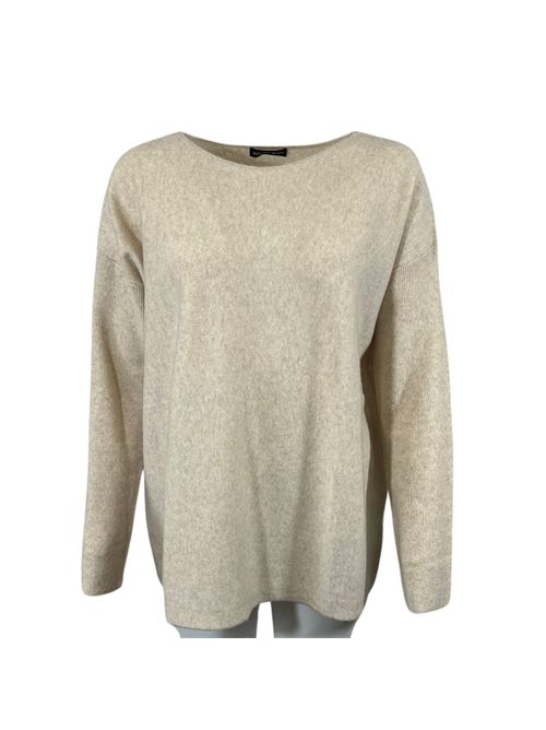 WOMEN'S BEIGE BOAT NECK SWEATER ESSENTIEL STUDIO | LMD033BEIGE